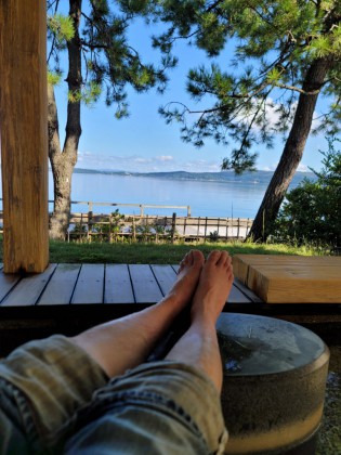 能登半島　足湯